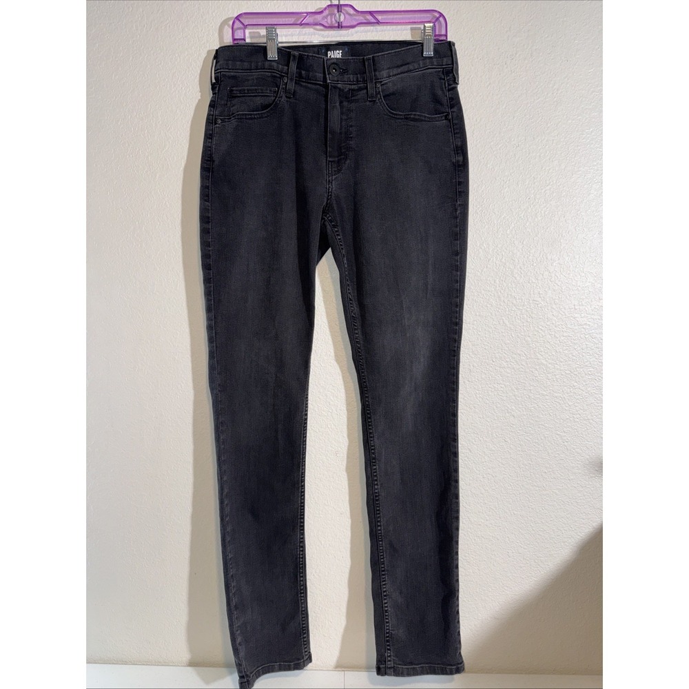 Paige Women's Black Jeans 30 Mid Rise Lennox Made In USA 🇺🇸 Goth Emo